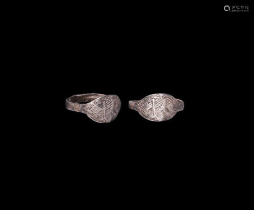 Medieval Silver Engraved Ring