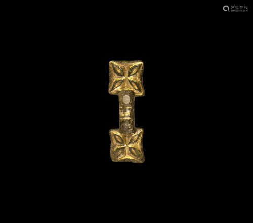 Anglo-Saxon Gold Chip-Carved Mount