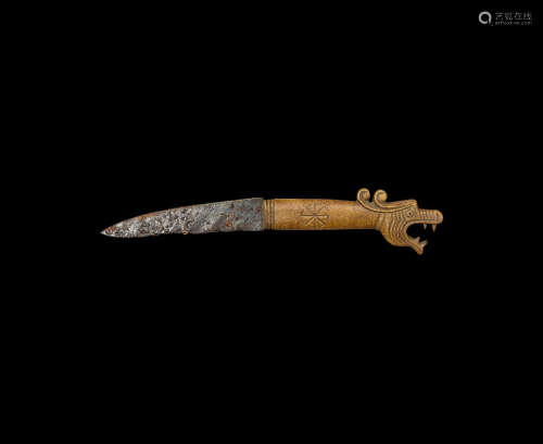 Viking Knife with Ornamental Handle
