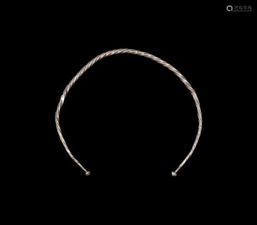 Iron Age Celtic Silver Twisted Torc