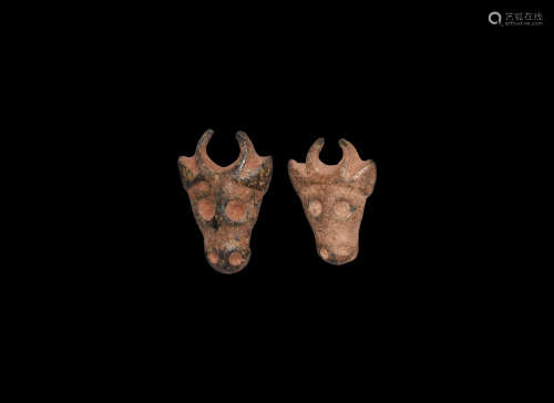 Iron Age Celtic Bull's Head Mount Group