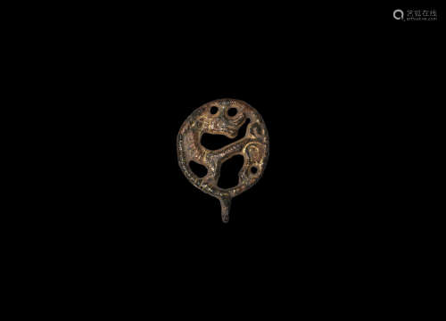 Viking Gilt Ringerike Beast Pendant