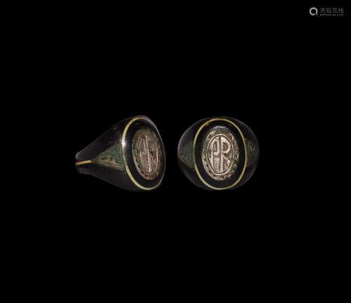 Post Medieval Ring with PR Monogram