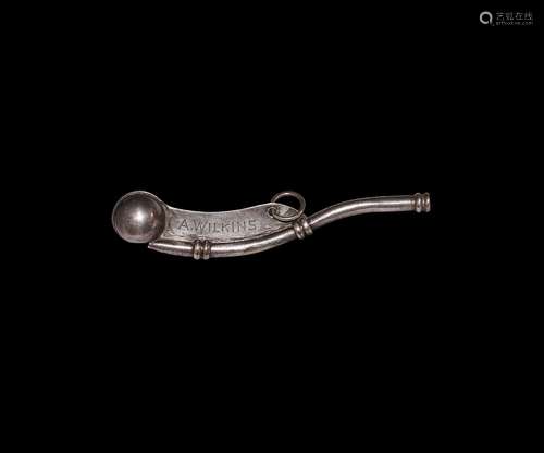 Georgian Silver Bosun's Whistle for A. Wilkins