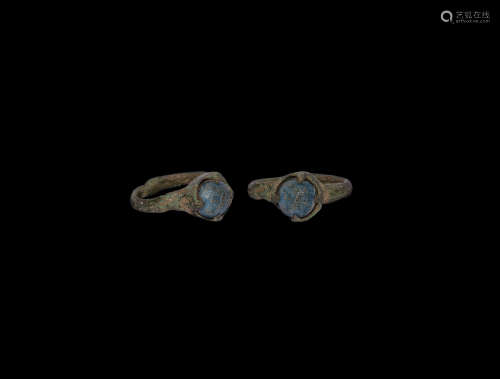 Medieval Ring with Blue Cabochon