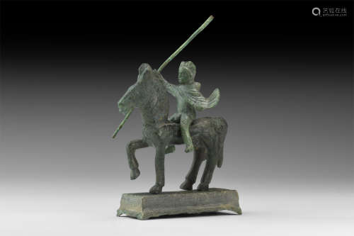 Iron Age Celtic Horse and Warrior Statuette