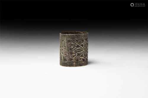 Medieval Decorated Silver Ferrule