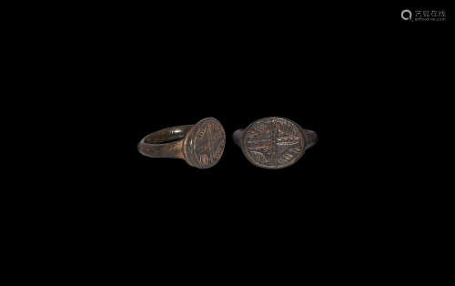 Medieval Ring with Lozenge Motif