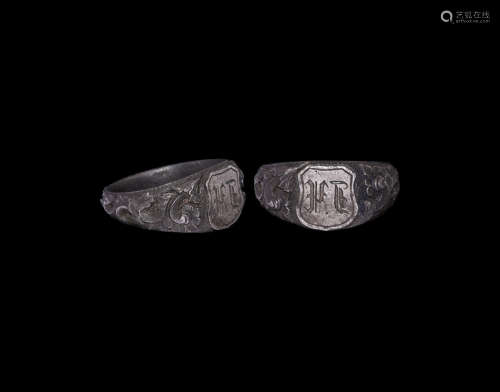 Post Medieval Silver Signet Ring for J Y
