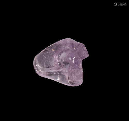 Post Medieval Amethyst Skull Ring