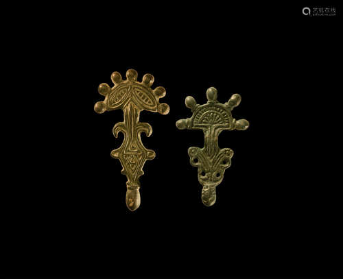 Merovingian Radiate Brooch Group