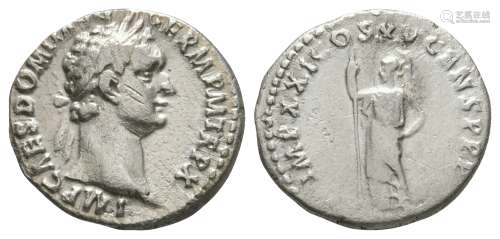Ancient Roman Imperial Coins - Domitian - Minerva Denarius