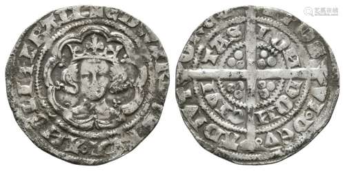 English Medieval Coins - Edward III - Pre Treaty Halfgroat