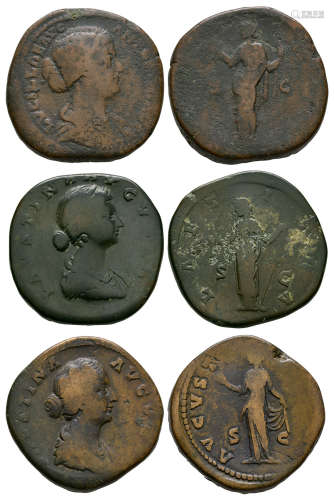 Ancient Roman Imperial Coins - Faustina II and Lucilla - Sestertii [3]