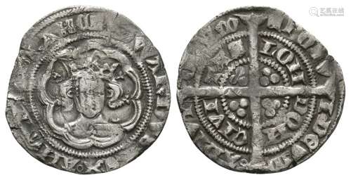 English Medieval Coins - Edward III - London - Pre Treaty Halfgroat