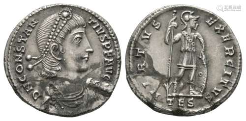 Ancient Roman Imperial Coins - Constantine II - Soldier Standing Light Milliarensis