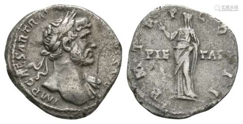 Ancient Roman Imperial Coins - Hadrian - Pietas Denarius