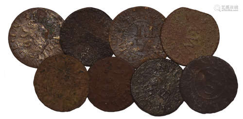 Tokens - 17th Century - Farthing Token Group [8]