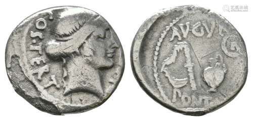 Ancient Roman Imperial Coins - Julius Caesar - Implements Denarius