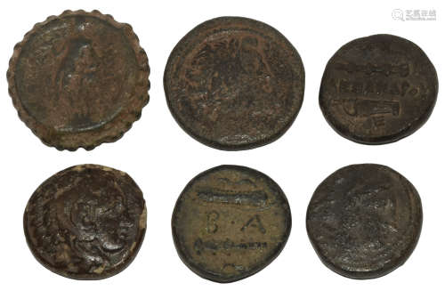 Ancient Greek Coins - Mixed Bronze Group [6]