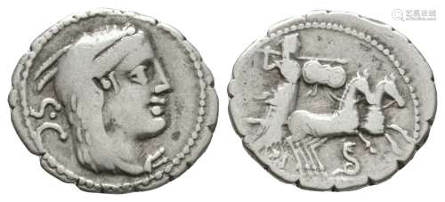 Ancient Roman Republican Coins - L Procilius L f - Juno Sospita Denarius