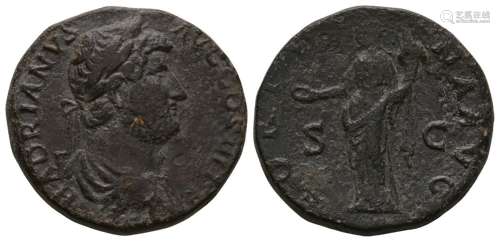 Ancient Roman Imperial Coins - Hadrian - Fortuna-Concordia Sestertius