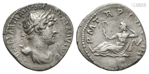 Ancient Roman Imperial Coins - Hadrian - Oceanus Denarius