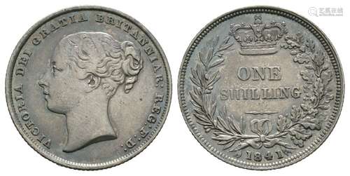 English Milled Coins - Victoria - 1841 - Shilling