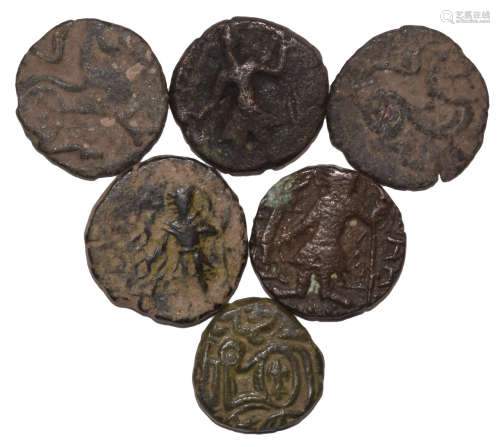 Ancient Greek Coins - Indo-Greek - Mixed Bronzes Group [6]