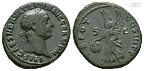 Ancient Roman Imperial Coins - Trajan - Victory As