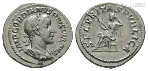 Ancient Roman Imperial Coins - Gordian III - Securitas Denarius