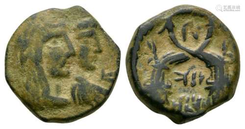 Ancient Greek Coins - Aretas IV of Nabatea - Double Portrait Unit