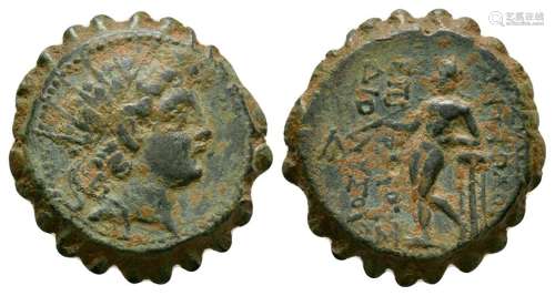 Ancient Greek Coins - Seleukid Empire - Antiochos VI Dionysos - Apollo Delphios Serrate Unit