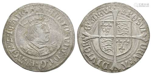 English Tudor Coins - Henry VIII - Profile Groat