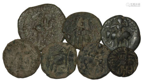 Ancient Greek Coins - Indo-Greek - Bronzes Group [7]