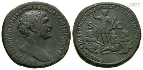 Ancient Roman Imperial Coins - Trajan - Armenia Sestertius