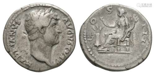Ancient Roman Imperial Coins - Hadrian - Annona Denarius