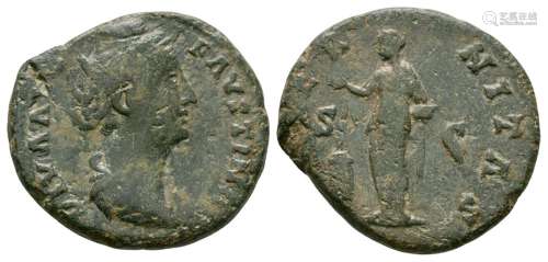 Ancient Roman Imperial Coins - Favstina I - Pietas As