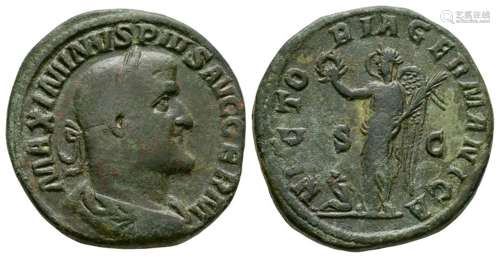 Ancient Roman Imperial Coins - Maximinus I - Victory Sestertius