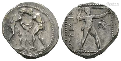 Ancient Greek Coins - Pamphylia - Aspendos - Wrestlers Stater