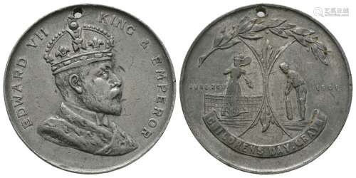 British Commemorative Medals - Edward VII - 1901 - Children's Day Grays Medal