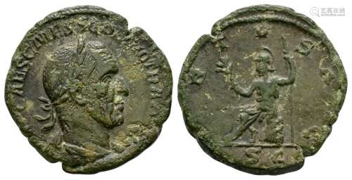 Ancient Roman Imperial Coins - Trajan Decius - Virtus Sestertius