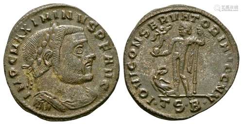 Ancient Roman Imperial Coins - Maximinus II - Jupiter Follis