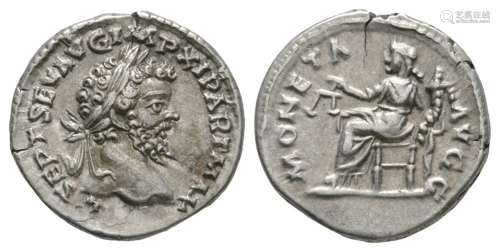 Ancient Roman Imperial Coins - Septimius Severus - Moneta Denarius