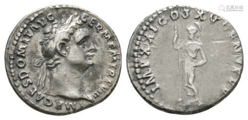 Ancient Roman Imperial Coins - Domitian - Minerva Denarius