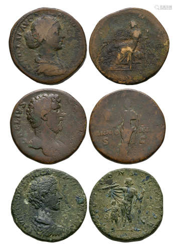 Ancient Roman Imperial Coins - Hadrian, Commodus and Marcus Aurelius - Sestertii [3]