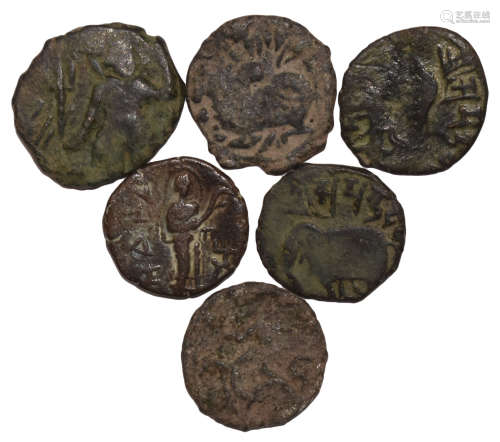 Ancient Greek Coins - Indo-Greek - Mixed Bronzes Group [6]