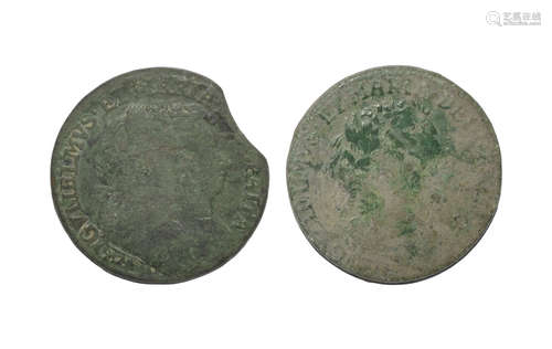 World Coins - Ireland - William and Mary - 1694 - Halfpennies [2]