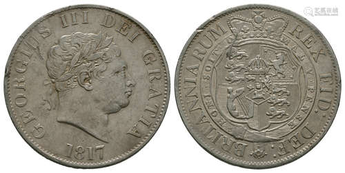 English Milled Coins - George III - 1817 - Halfcrown