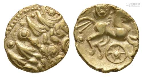 Celtic Iron Age Coins - Essex Wheels - Gold Quarter Stater